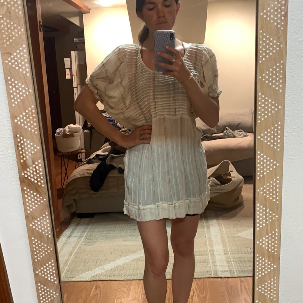 Free people puff sleeve shirt / mini dress